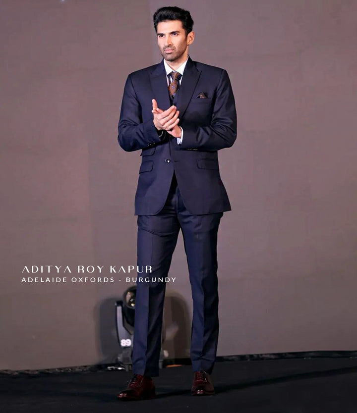 Aditya Roy Kapur in Pelle Santino - Adelaide Oxfords - Burgundy - Best handmade Blake stitched shoes India