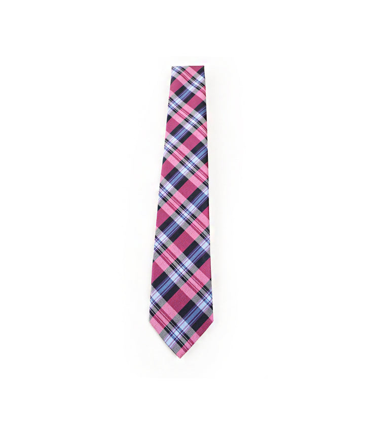 Royal Chequered Pink & Blue Neck Tie