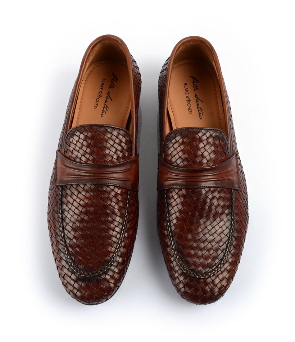 Handwoven Loafers Cognac - Main Image