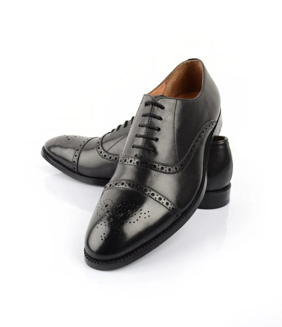 Hand-Stitched Black Oxfords With Heritage-Inspired Detailing photo