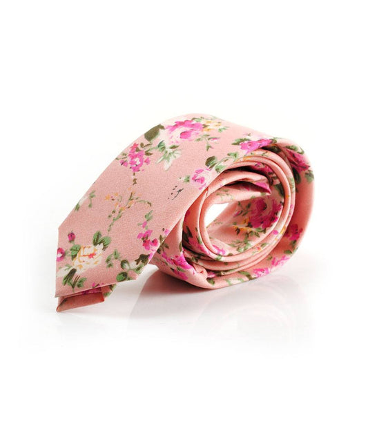 Vintage Pink Floral Neck Tie - The Dapper Man
