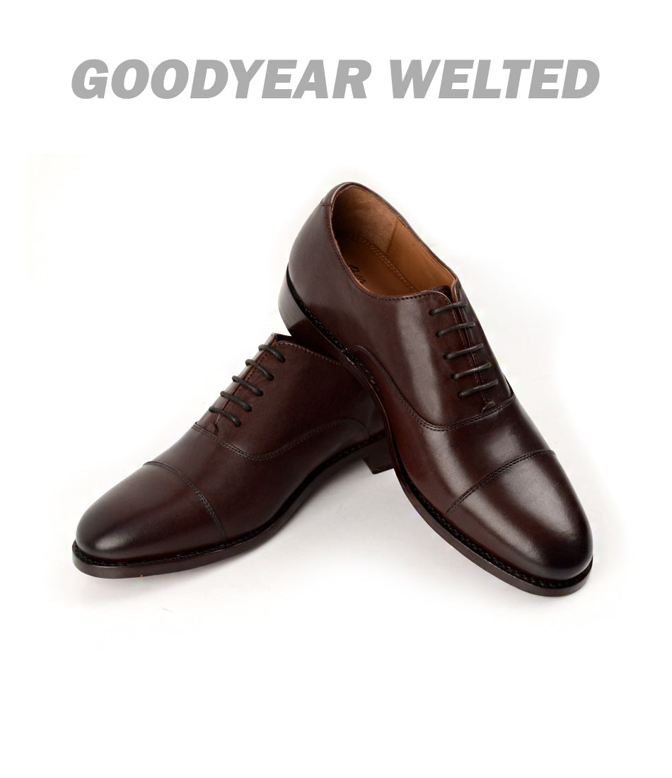 Goodyear Welted Cap Toe Oxfords Brown - Main Image