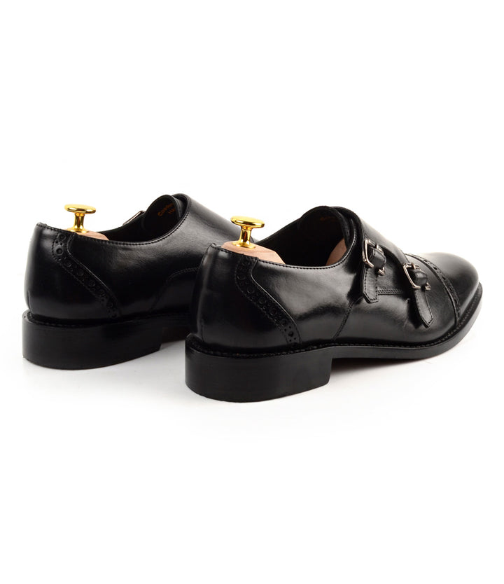 pelle santino - Goodyear Welted - Double Monk Strap - Black