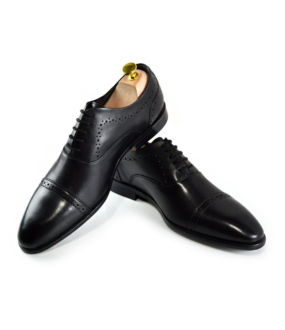  Mens Oxfords Concise Bussiness Office Shoes Black Pu