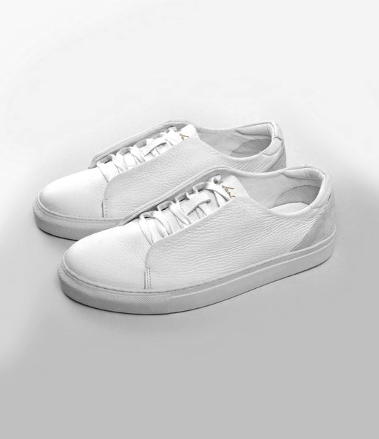 Pelle Santino - InnovX Sneaker - Low Top - White Milled - best leather sneaker in India