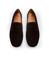Suede Penny Driving Loafer - Brown