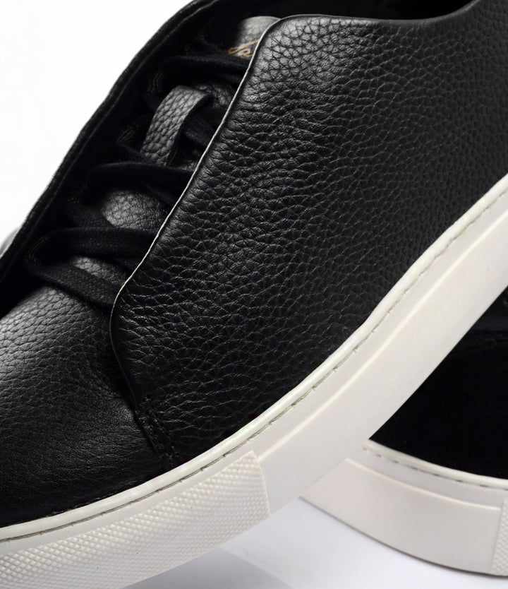 Pelle Santino - InnovX Sneaker - Low Top - Black Milled - best leather sneaker in India