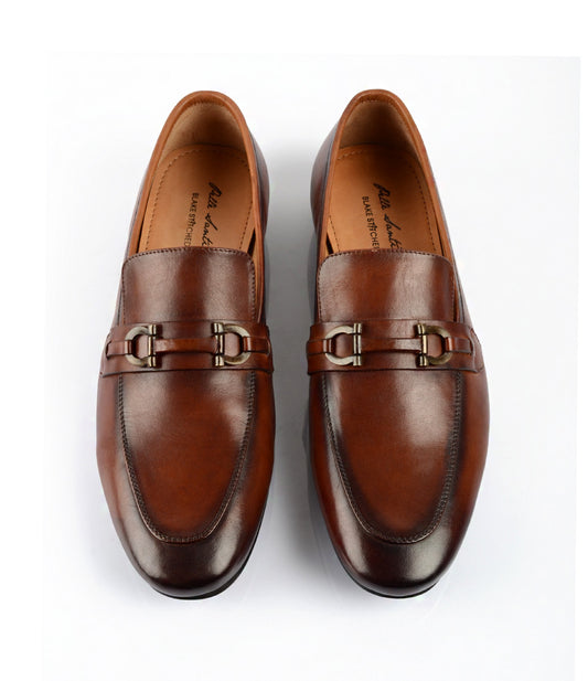Pelle Santino - Best Loafers India - Leather Bit Loafers - Cognac