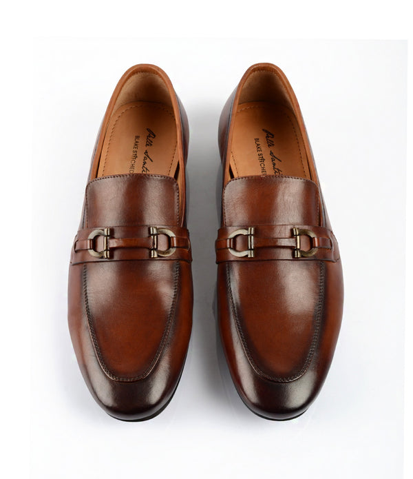 Pelle Santino - Best Loafers India - Leather Bit Loafers - Cognac