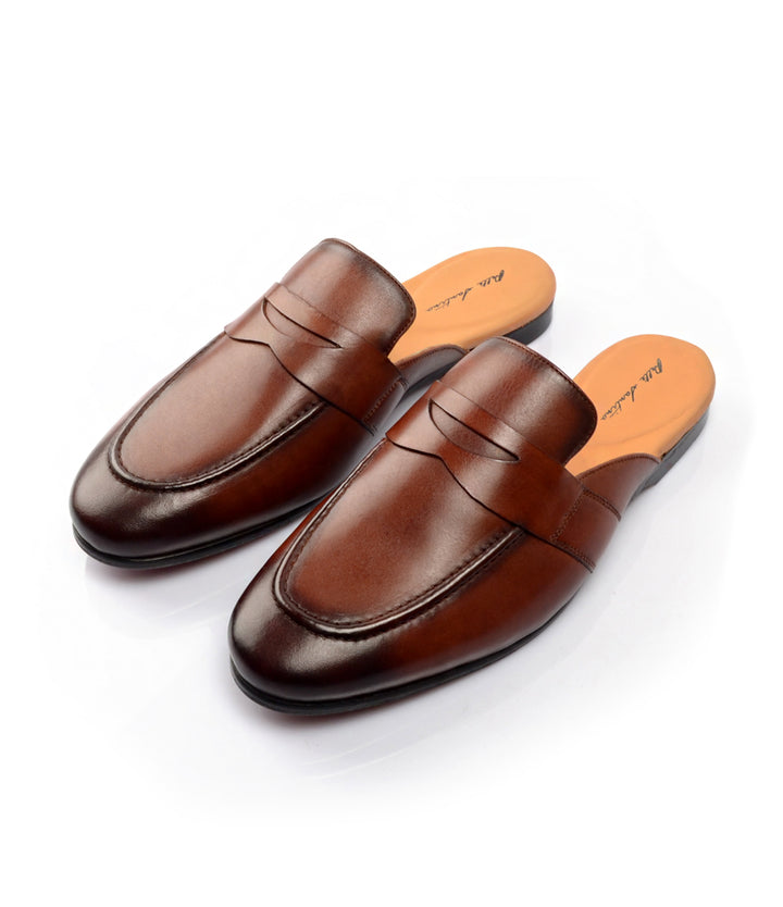 Pelle Santino  Penny Mule - Cognac