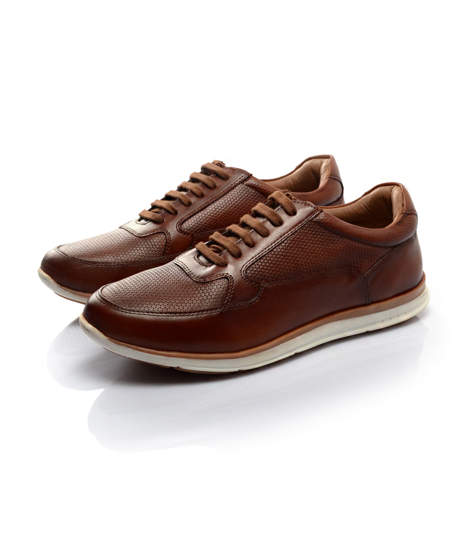 Leather sneakers clearance