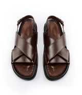 Marcus Leather Slippers - Brown