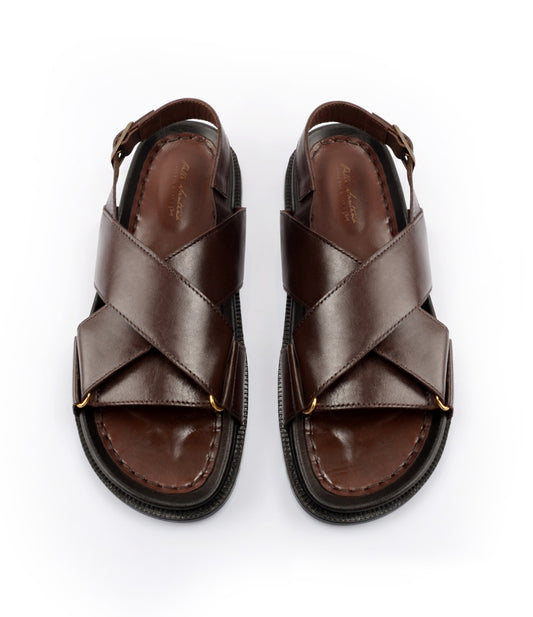 Marcus Leather Slippers - Brown