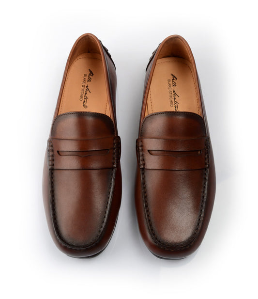 Pelle Santino - Penny Driving Loafer - Cognac
