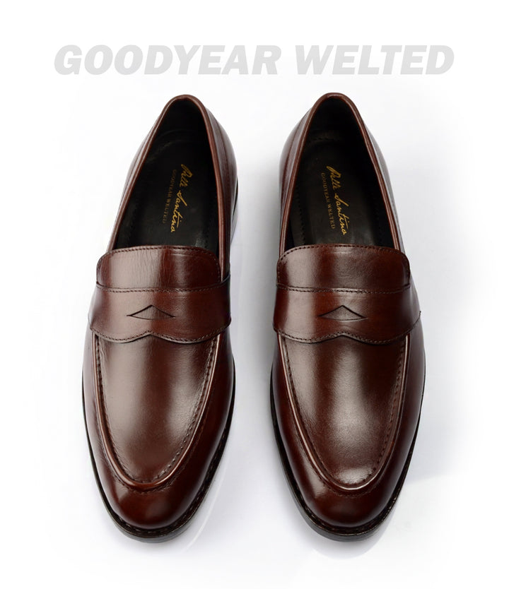 Pelle Santino - Goodyear Welted Penny Loafers - Brown