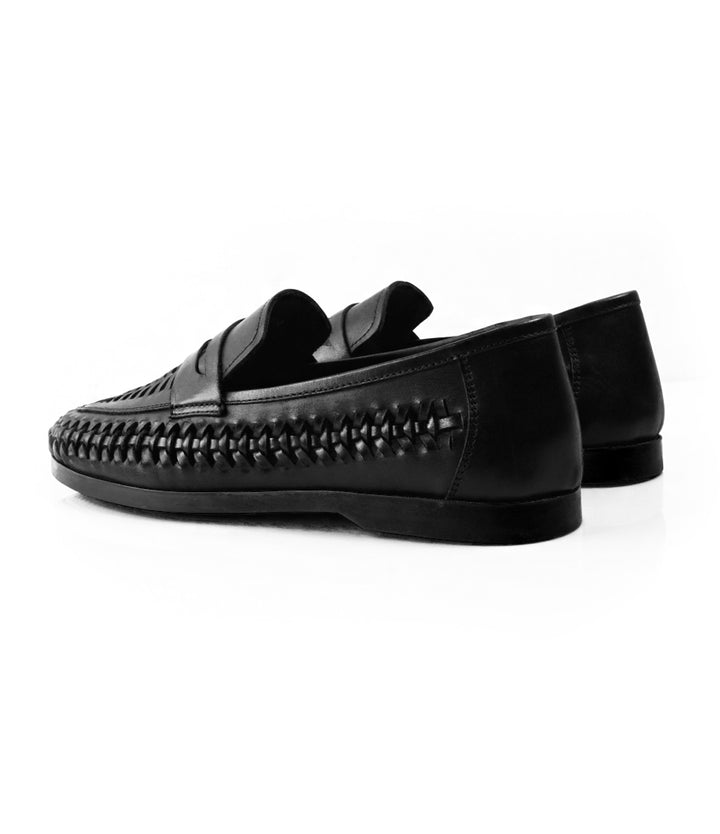 Pelle Santino - FlexWeave Loafers - Black - most comfortable loafers in India