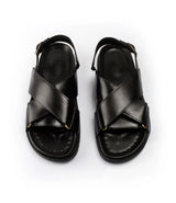 Marcus Leather Slippers - Black