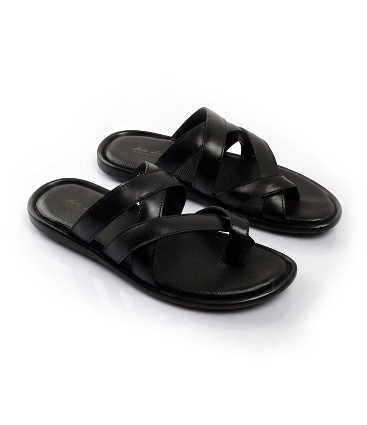 Pelle Santino - Venezia Leather Slippers - Black - best Leather slippers in India