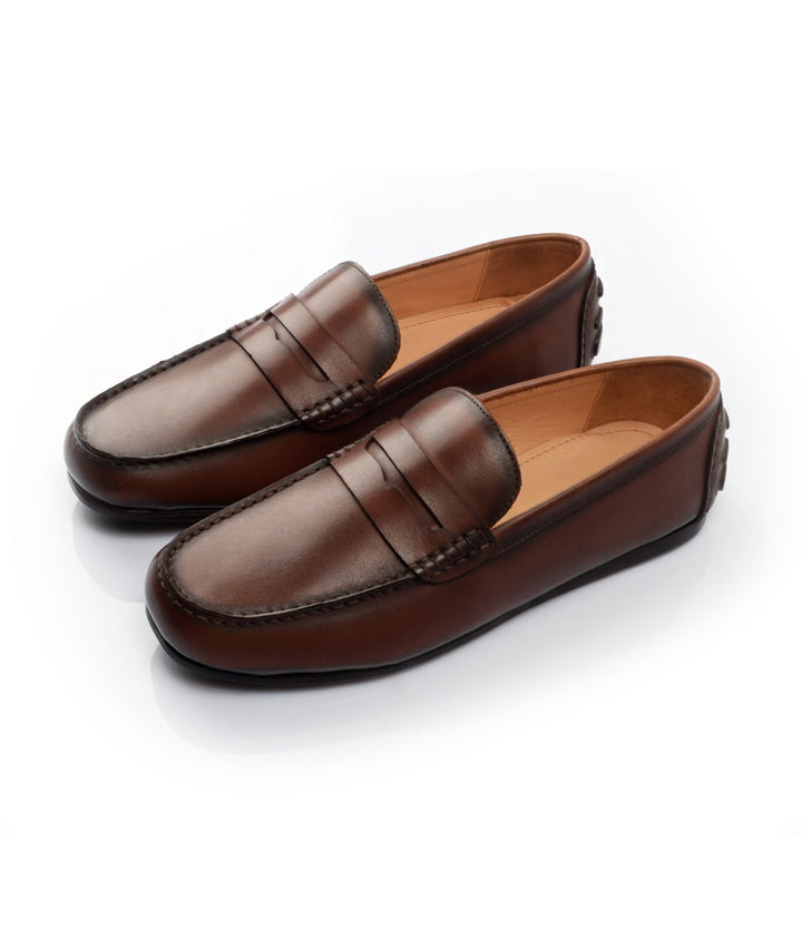 Pelle Santino - Penny Driving Loafer - Cognac