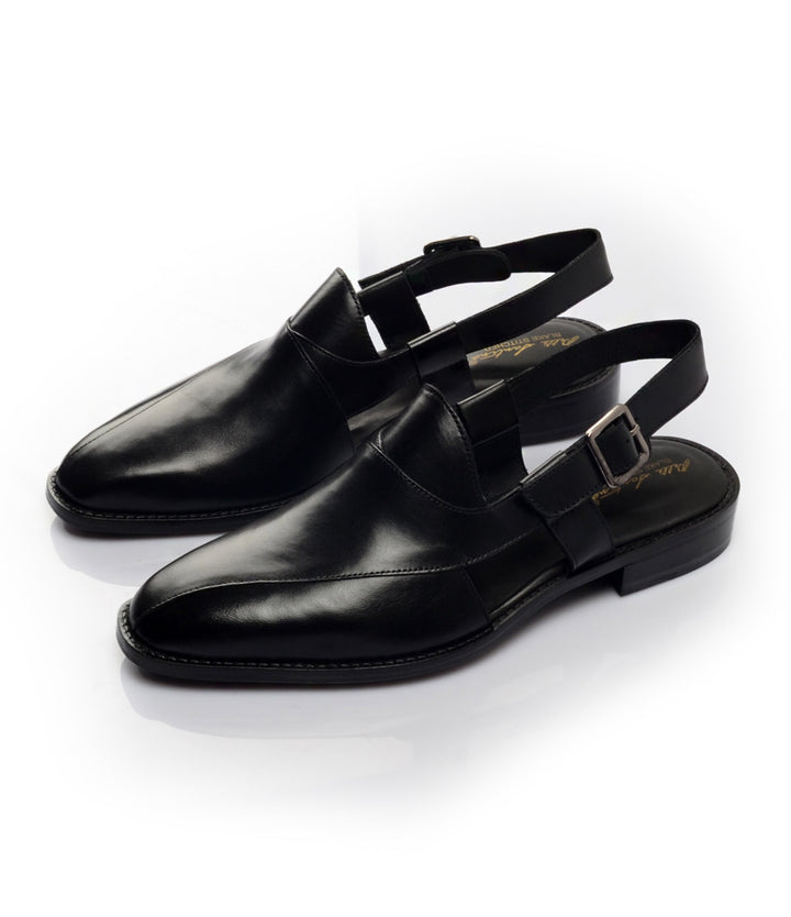 Pelle Santino - Leather Peshawari - Black - Best Peshawari Sandals in India 