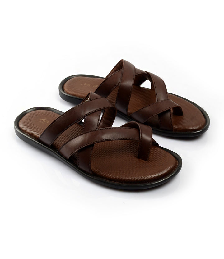 Pelle Santino - Venezia Leather Slippers - Brown - best Leather slippers in India