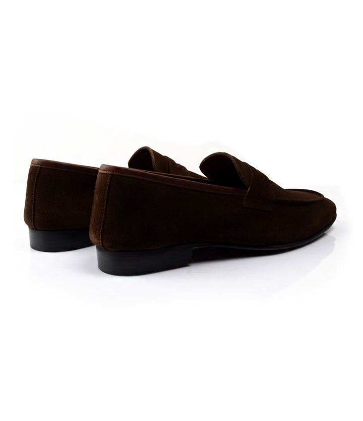 Pelle Santino - Brown Suede Penny Loafers - Ultra-Flex - best suede loafers in India