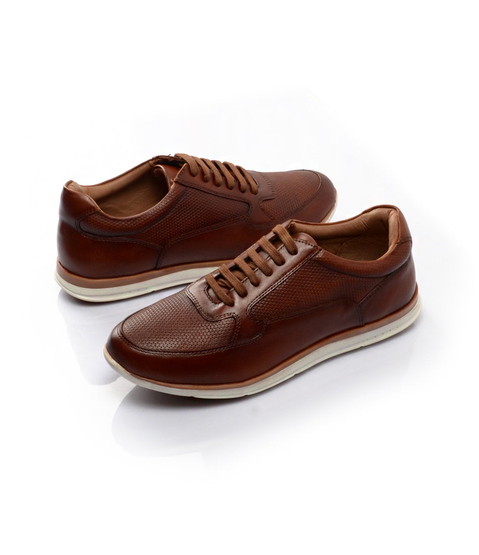 Pelle Santino - UrbanStride Leather Sneakers - Cognac - best leather ...