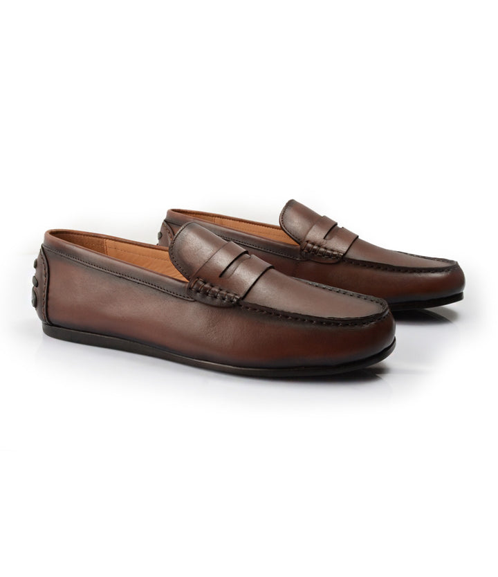 Pelle Santino - Penny Driving Loafer - Cognac