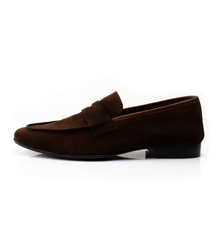 Pelle Santino - Brown Suede Penny Loafers - Ultra-Flex - best suede loafers in India