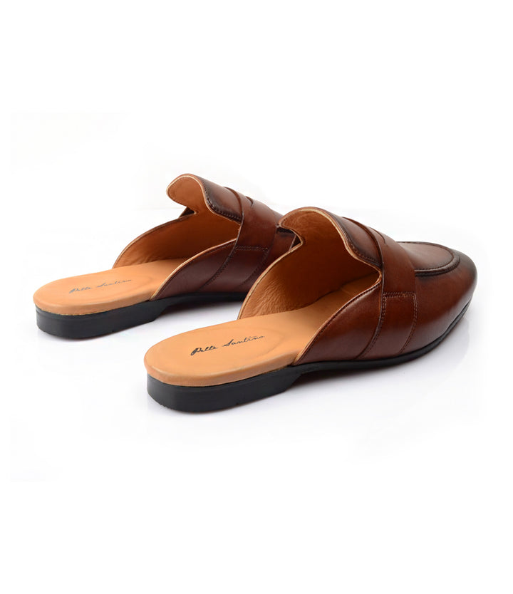 Pelle Santino  Penny Mule - Cognac