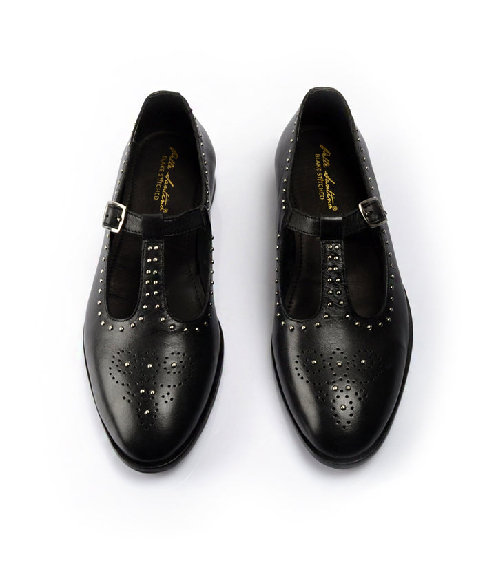 Pelle Santino- Regal Single Buckle Shoes for Men Black | Ethnic Sandal Jutti