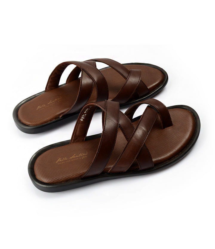 Pelle Santino - Venezia Leather Slippers - Brown - best Leather slippers in India