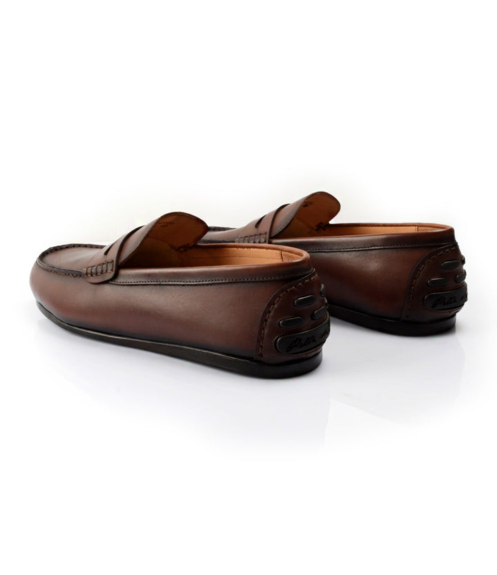 Pelle Santino - Penny Driving Loafer - Cognac