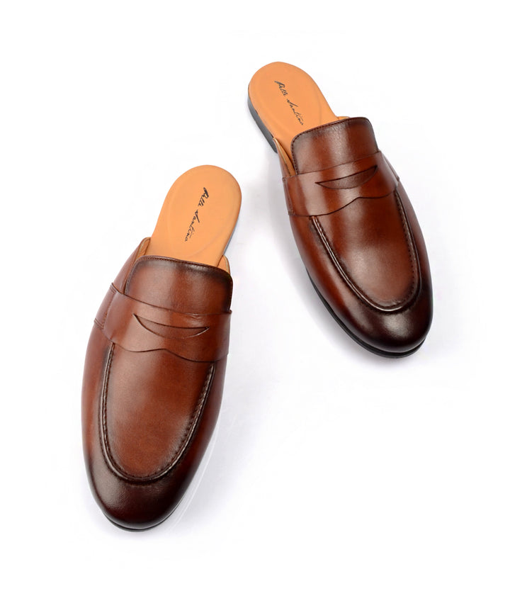 Pelle Santino  Penny Mule - Cognac