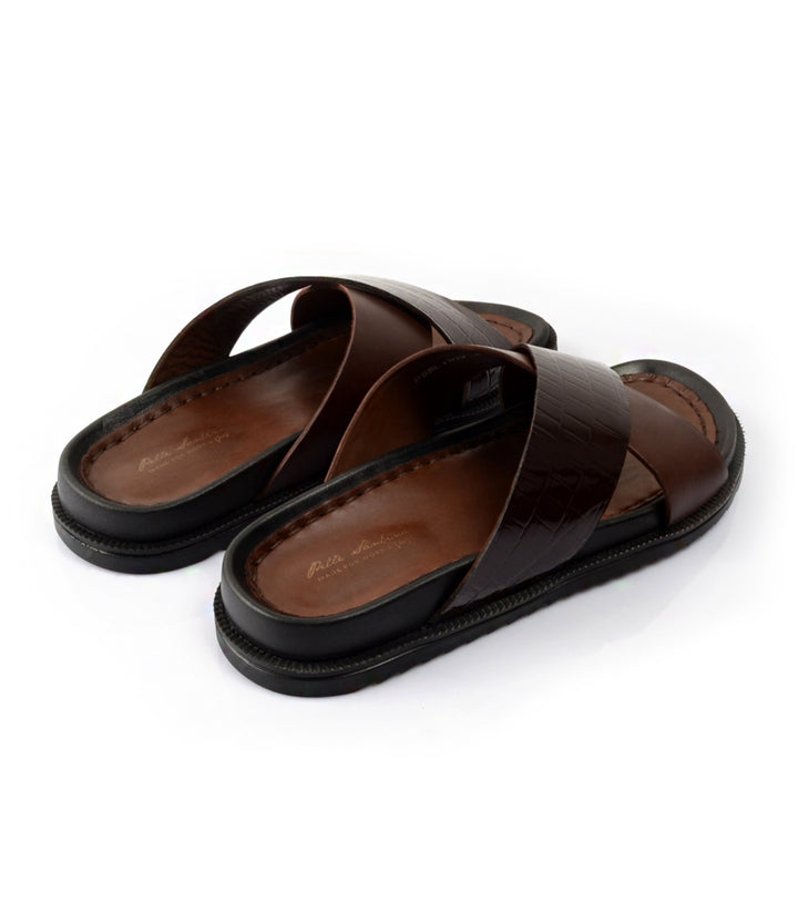 Pelle Santino - Milano Leather Slippers - Brown - best leather slippers in India