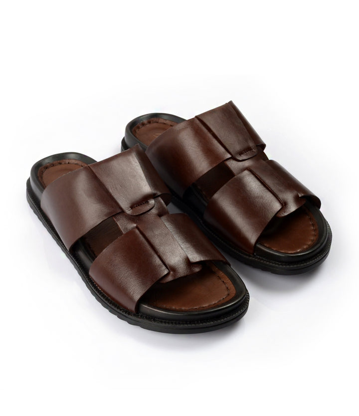 Pelle Santino - Roma Leather Slippers - Brown - best leather slippers in India