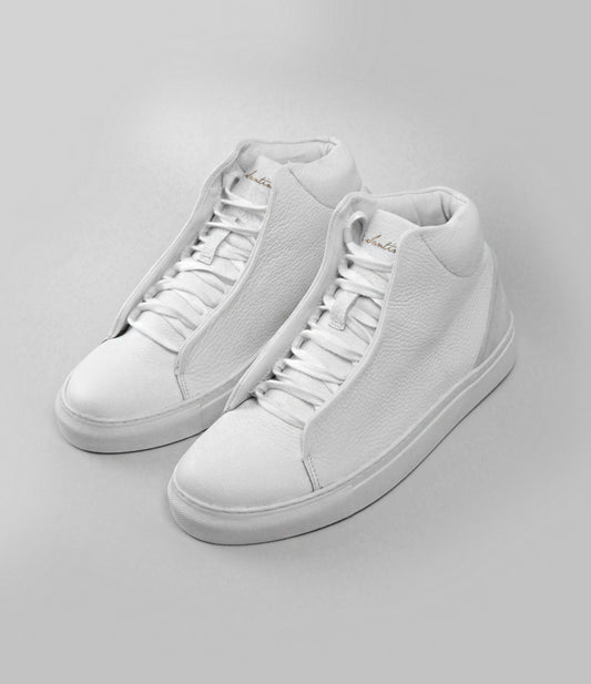 Pelle Santino - InnovX Sneaker - High Top - White Milled - best leather sneaker in India