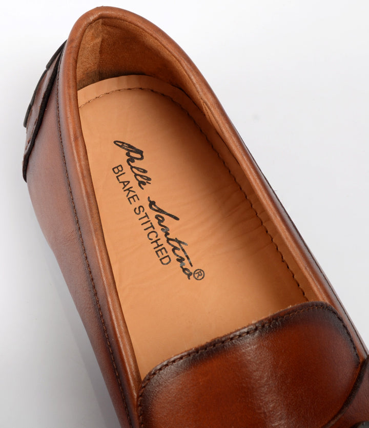 Pelle Santino - Bit Driving Loafer - Cognac - best driving shoes in india 