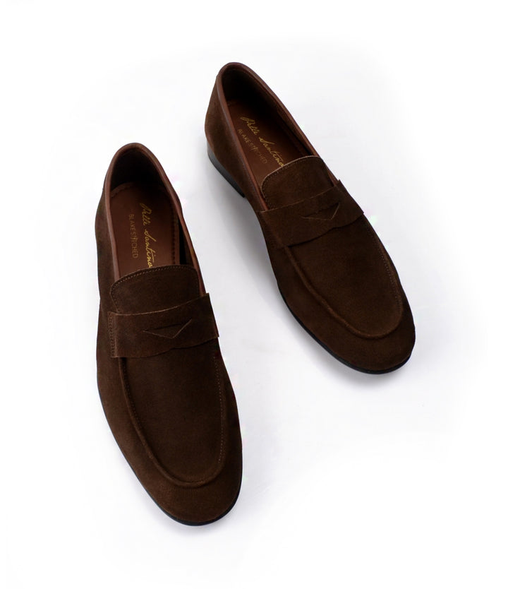 Pelle Santino - Brown Suede Penny Loafers - Ultra-Flex - best suede loafers in India