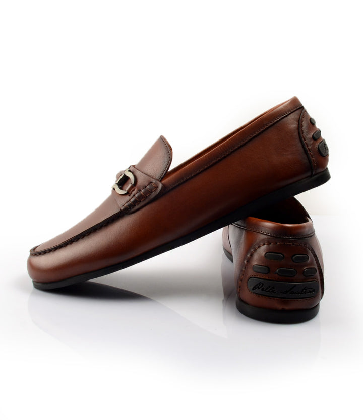 Pelle Santino - Bit Driving Loafer - Cognac - best driving shoes in india 