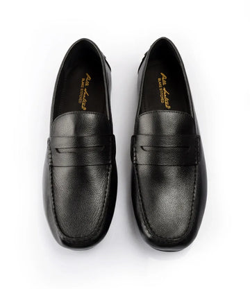 Milled Penny Driving Loafer - Black