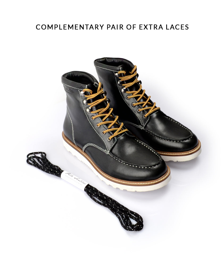 Mens black sales moc toe boots