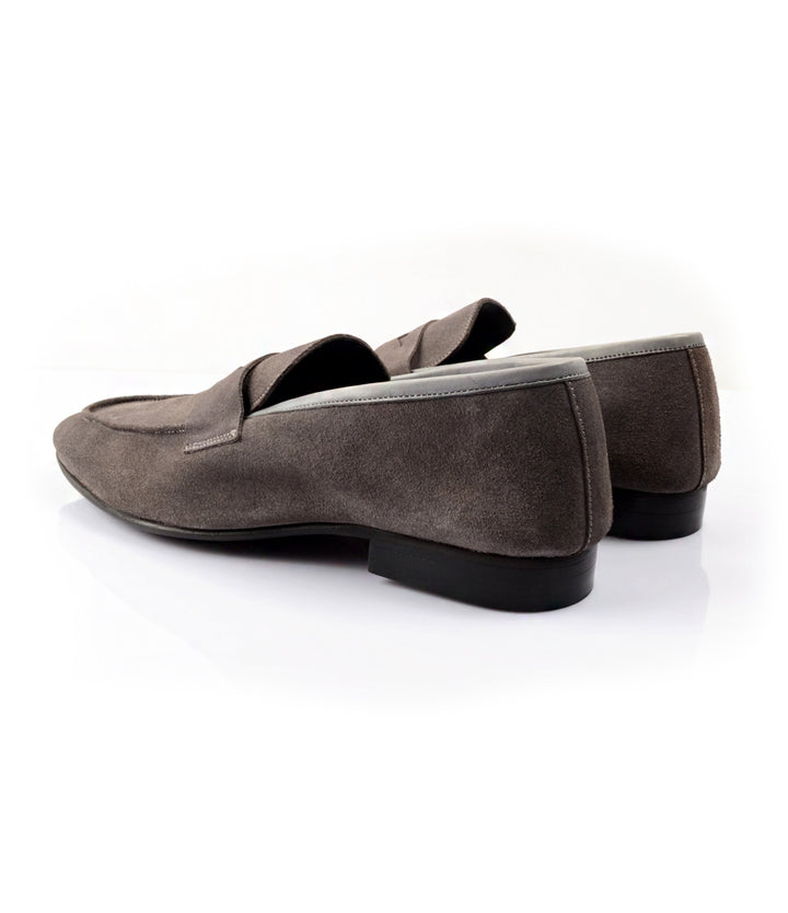 Pelle Santino - Grey Suede Penny Loafers - Ultra-Flex - best suede loafers in India