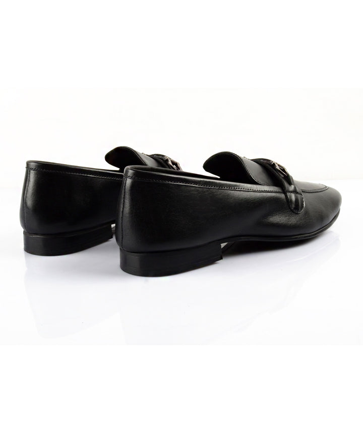 Pelle Santino - the dapper man - Leather Bit Loafers - Black - Ultra Flex