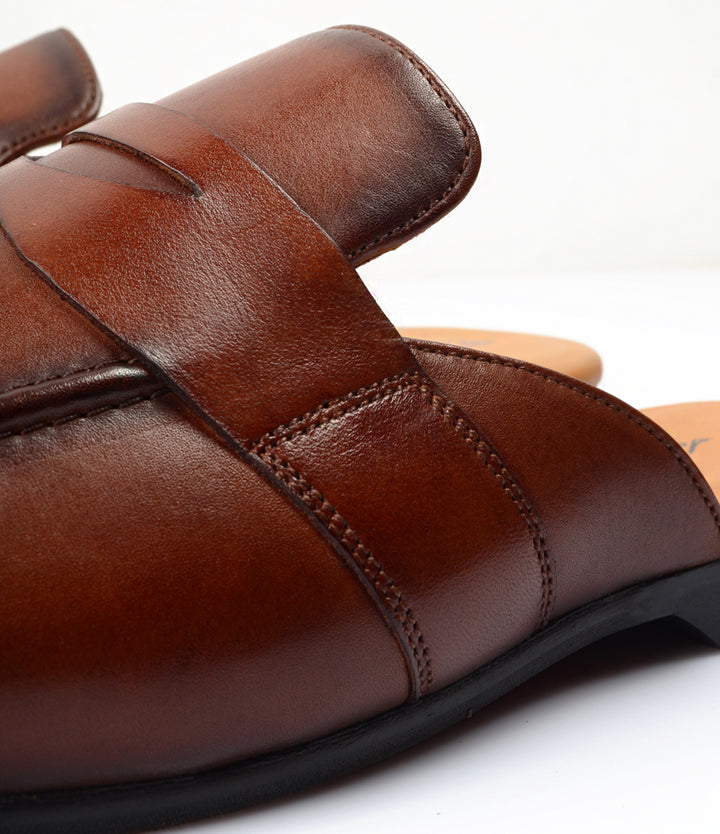 Pelle Santino  Penny Mule - Cognac