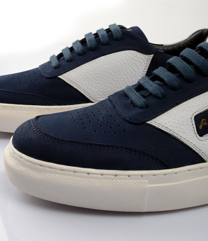 Court Sneakers 103 - Blue - Pelle Santino Retro Leatehr sneakers