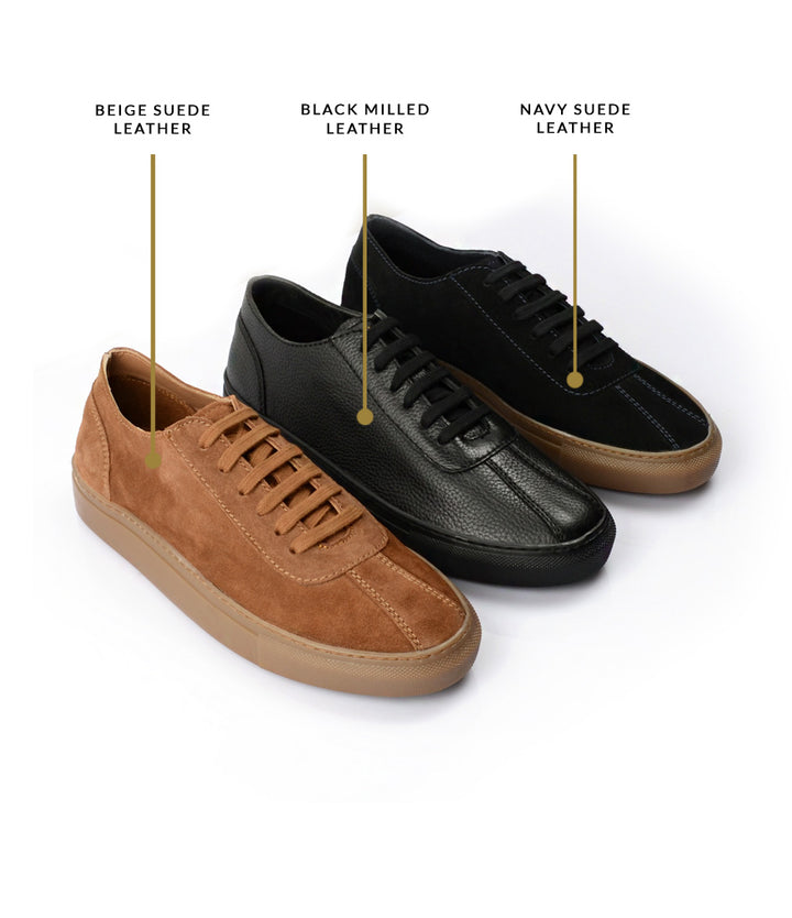 Pelle Santino - Unlined Sneakers - Beige Suede - Best leather sneakers in India
