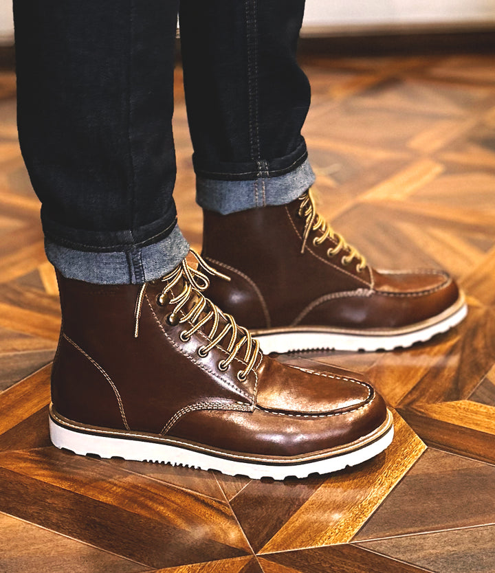 Pelle Santino - Moc Toe Boots - Brown - best boots in India