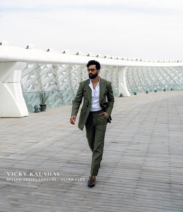 Vicky Kaushal - in Pelle Santino - The dapper man - Brown Milled Tassel Loafers - Ultra-Flex