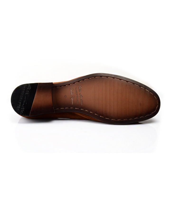 Pelle Santino - Suede Combination Loafers - Beige -  Ultra-Flex - best wedding shoes India 